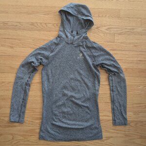 BLACKYAK Men's Small Mock Hoodie Gray blue sz 95 E Mara T Shirt Long Sleeve base